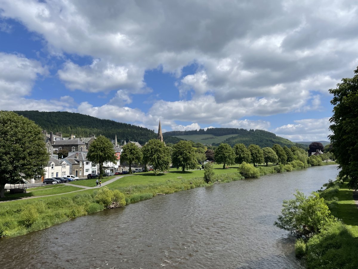 The river just outside our VRBO.