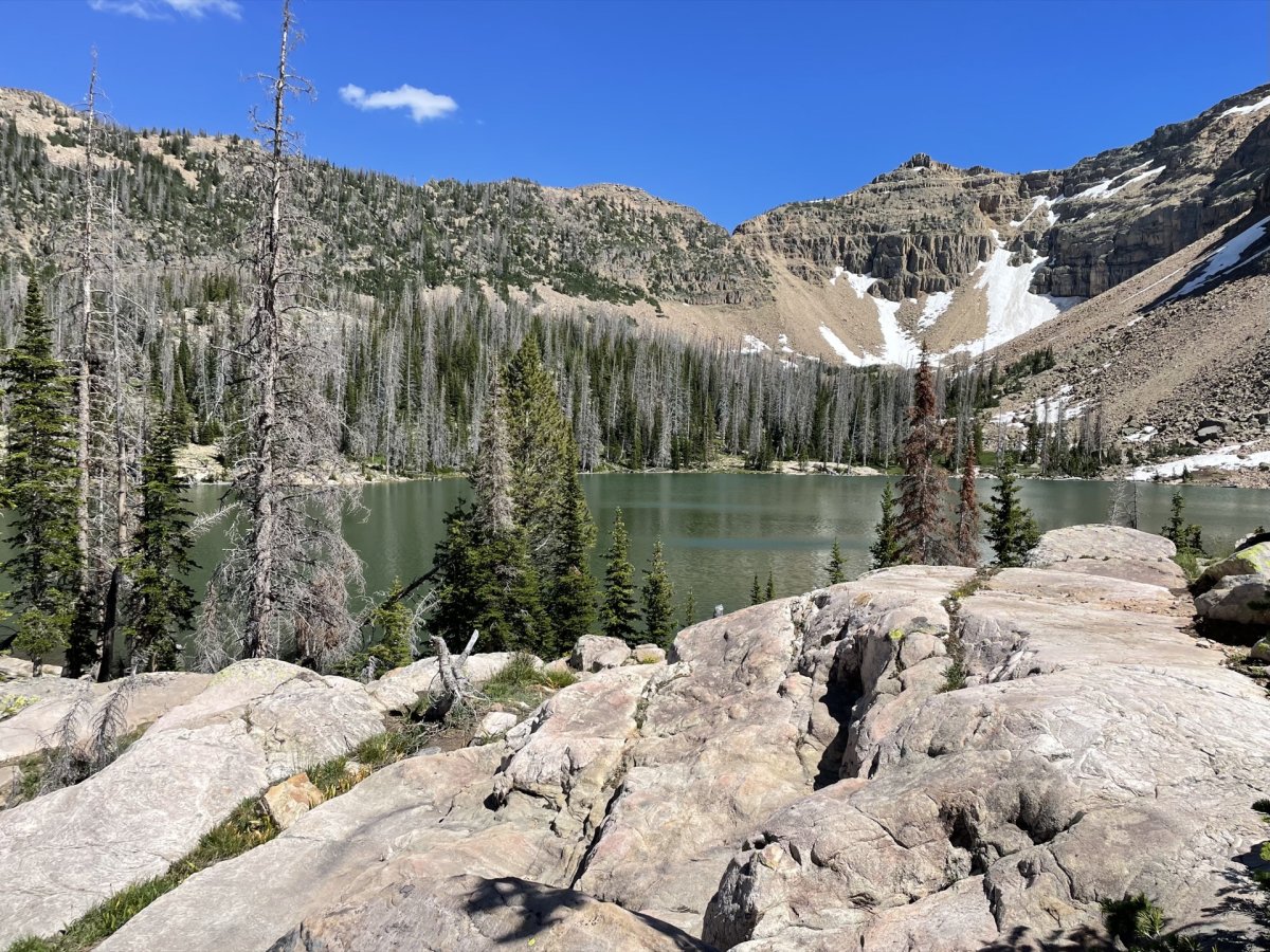 view of the lake from our campsite